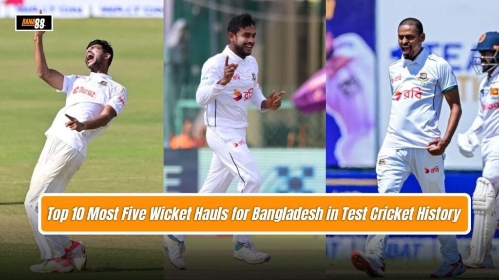 Most Five Wicket Hauls for Bangladesh in Test Cricket